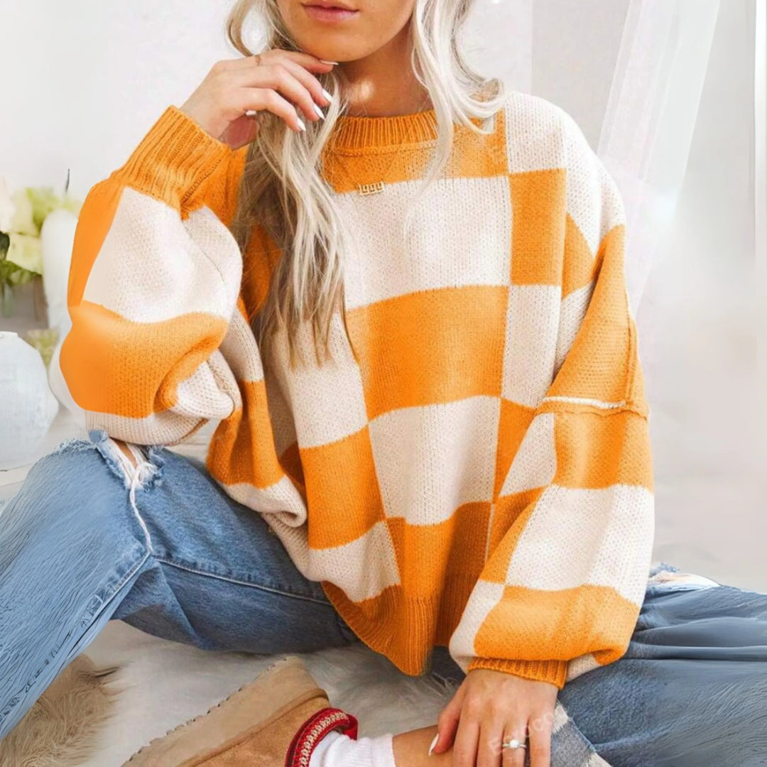 PINEDA™ - Casual Long Sleeve Loose-Fit Sweater - MABEL LONDON