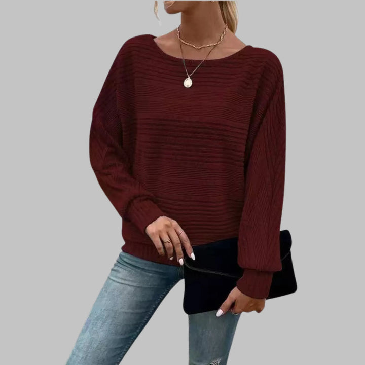 PERLITA™ - Casual Round Neck Long-Sleeve Top - MABEL LONDON