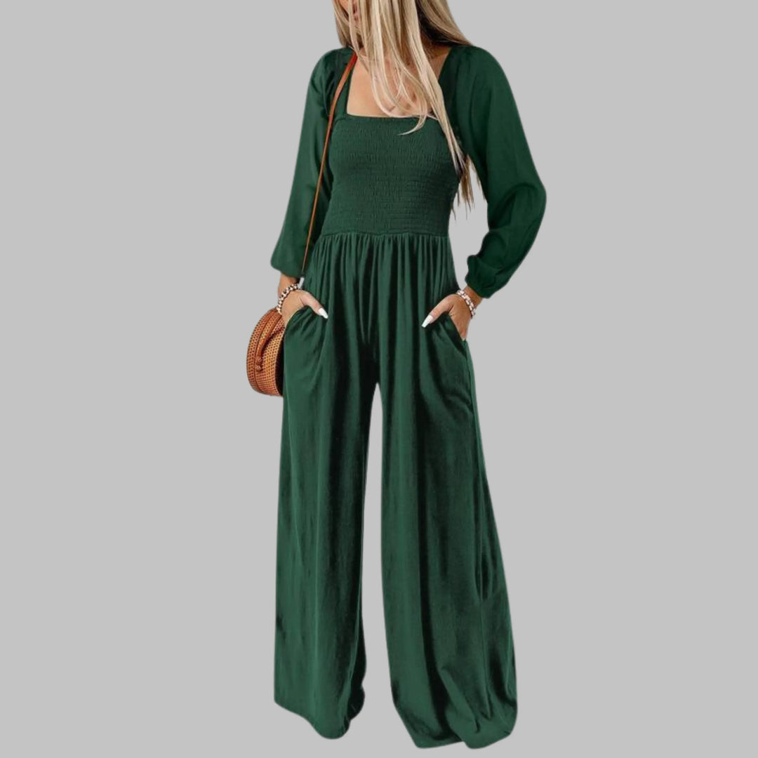 KISHA™ - Chic Loose Overall Wide Leg Jumpsuit - MABEL LONDON
