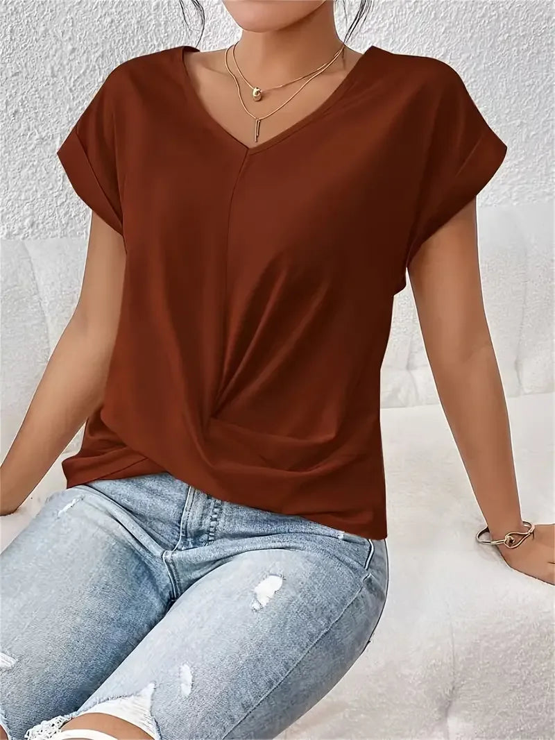 BELLE™ | The Stylish V-Neck Top - MABEL LONDON