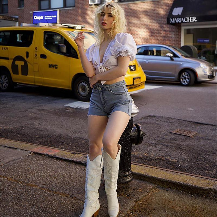 BITUIN™ – Casual High Waisted Crossover Summer Shorts - MABEL LONDON