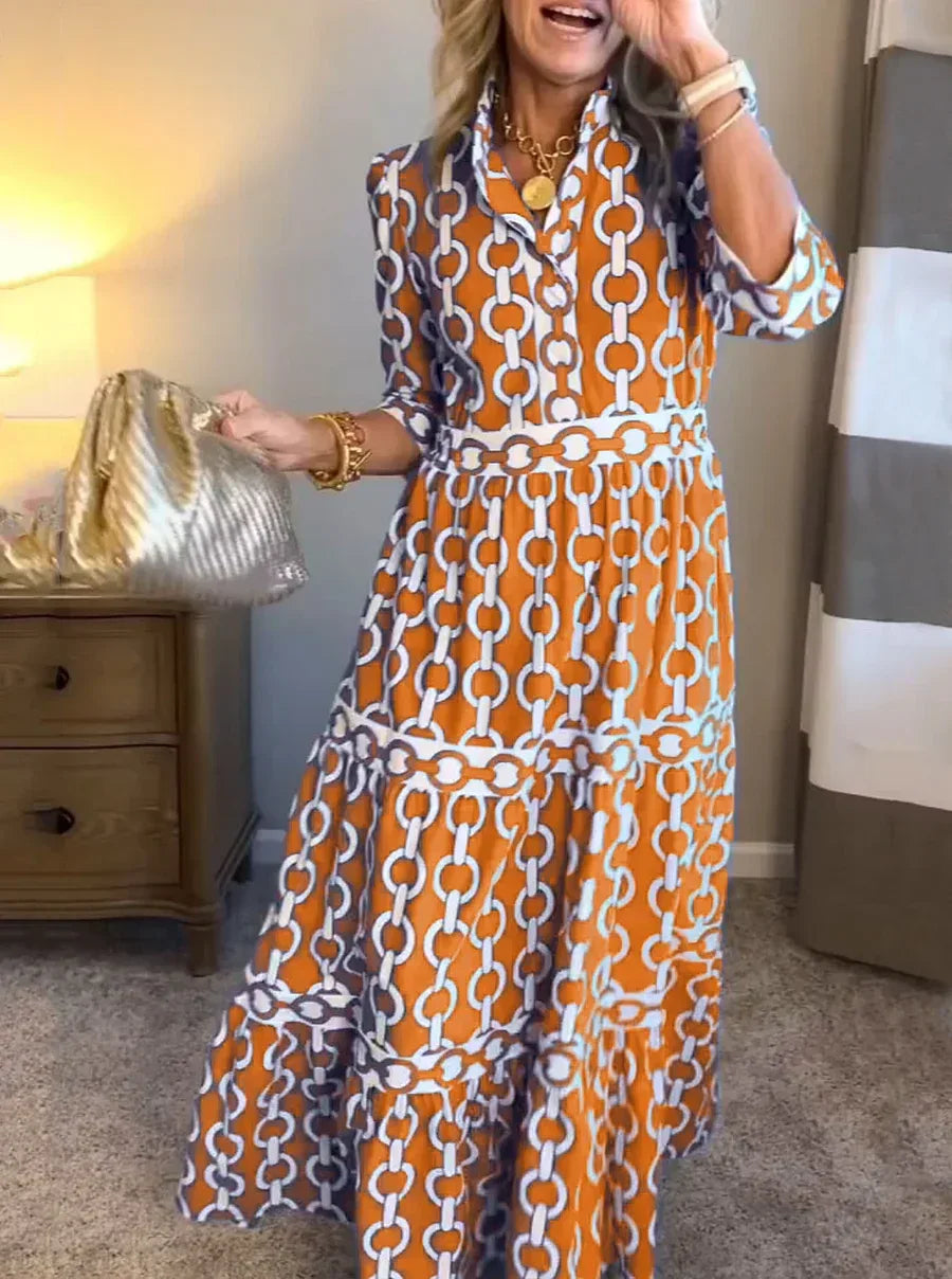 ALYANA™ - Chain Link Midi Dress - MABEL LONDON