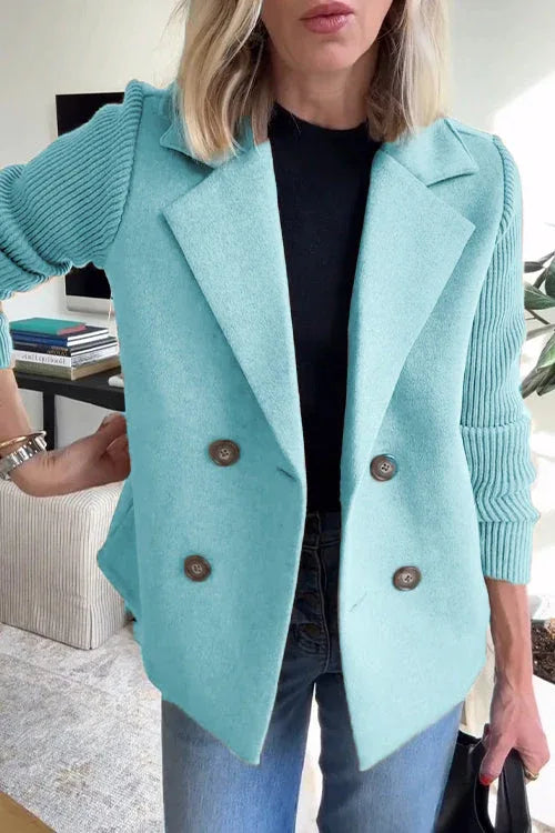 SORELLE™ - Elegant Knit-Sleeve Blazer - MABEL LONDON