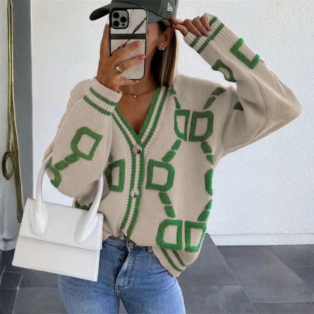 ELEA™ - Classy Button Down Long Sleeve Cardigan - MABEL LONDON