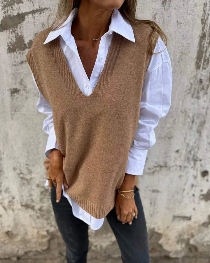 EVELYN™ - Stylish Knit Sweater Vest - MABEL LONDON