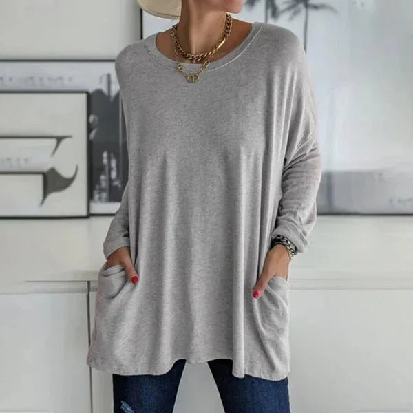 Moira | Relaxed Long Sleeve Top - MABEL LONDON