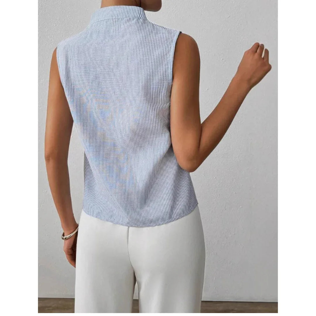BLESSICA™ – Classic Sleeveless Striped Top - MABEL LONDON