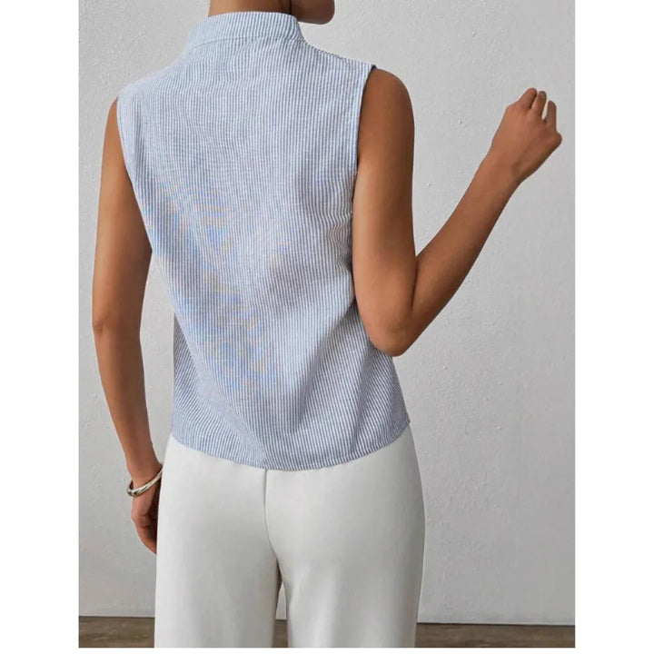 BLESSICA™ – Classic Sleeveless Striped Top - MABEL LONDON