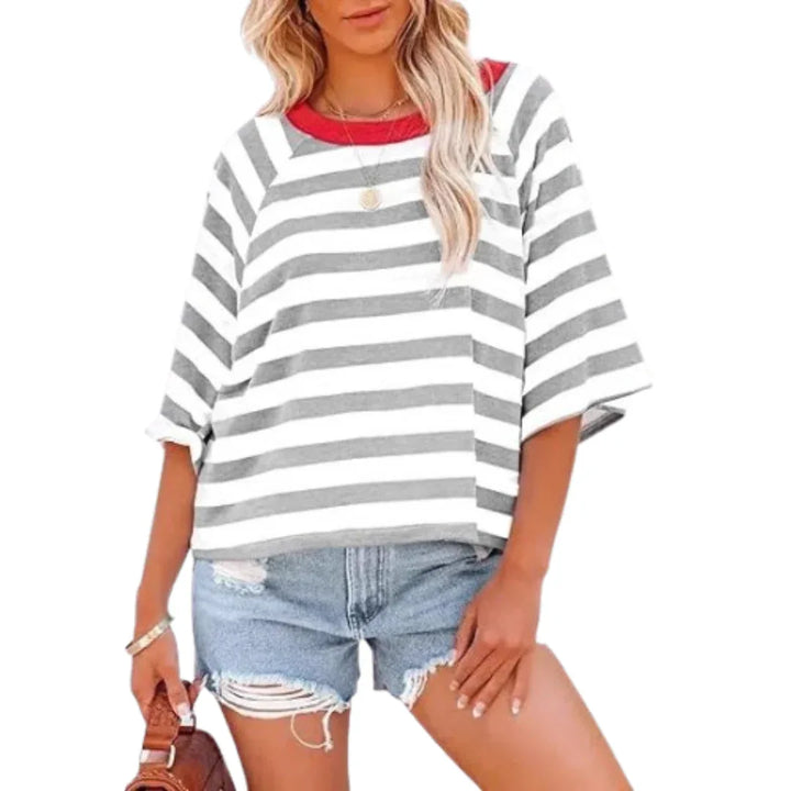 MAOSIE™ – Trendy Loose Fit Summer Crewneck Top - MABEL LONDON