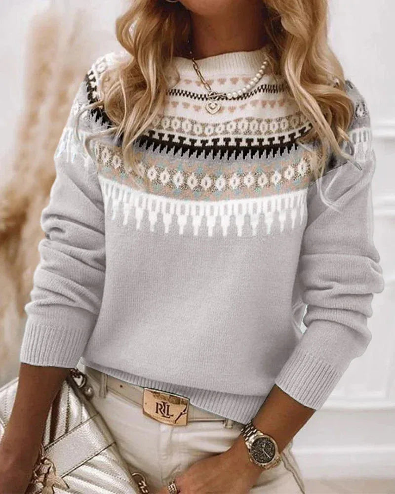 AVERY™ - Fair Isle Knit Sweater - MABEL LONDON