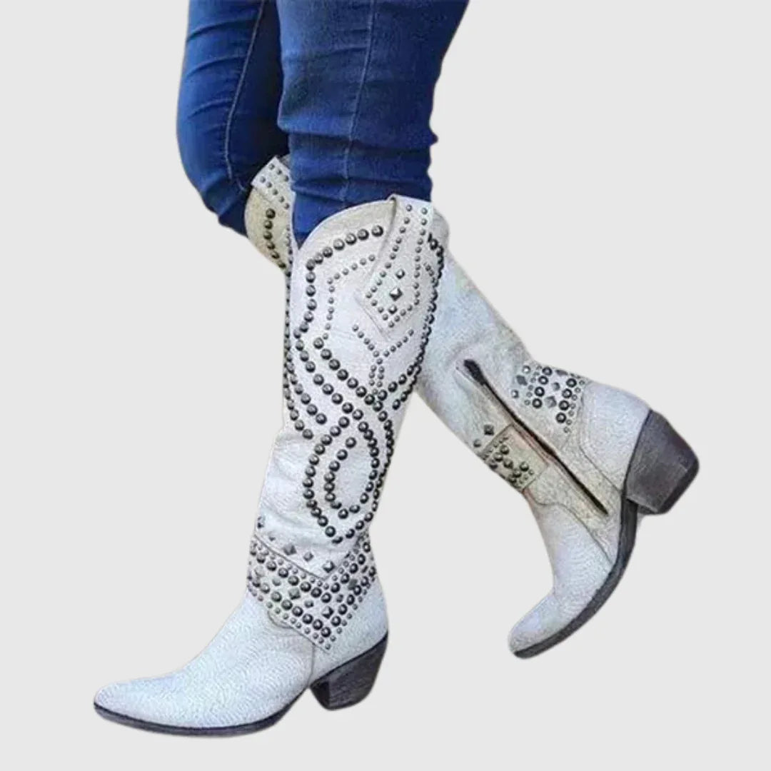 Seliora | Western Knee-High Boots - MABEL LONDON