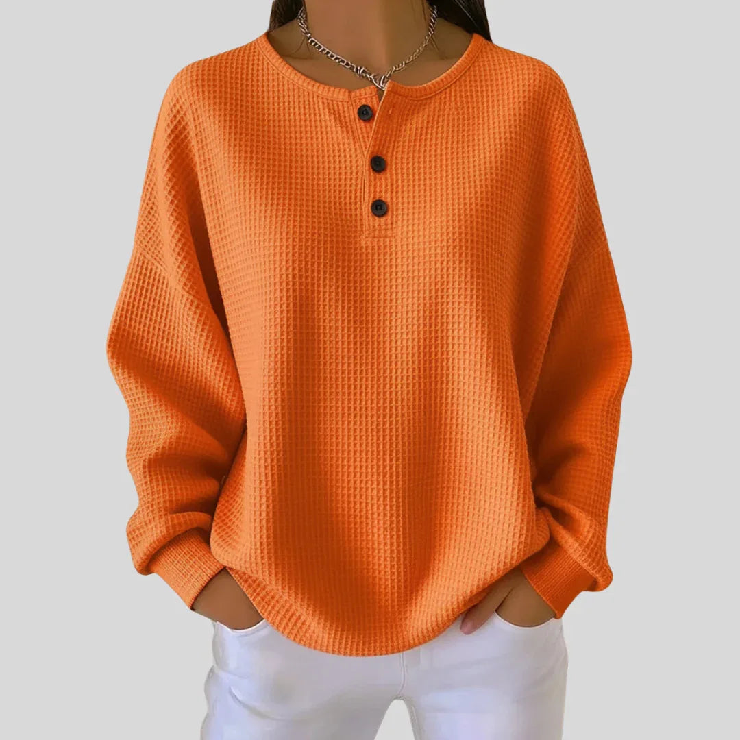 Anne | Casual sweatshirt with collar - MABEL LONDON