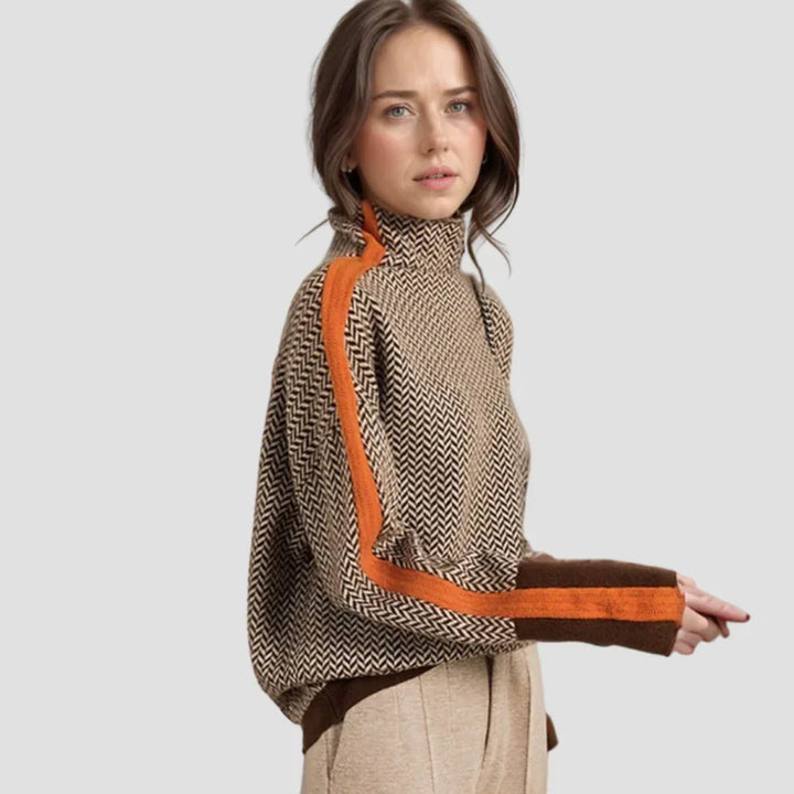 Anita | Elegant cashmere turtleneck sweater - MABEL LONDON