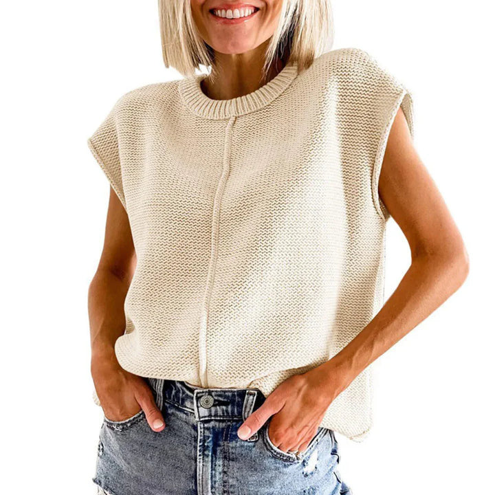 MAISIE™ - Casual Minimalist Crewneck Sleeveless Top - MABEL LONDON