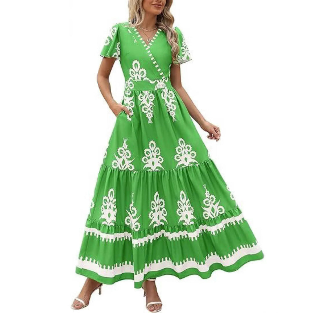 HELLENORE™ - Casual Chic Floral Maxi Dress - MABEL LONDON