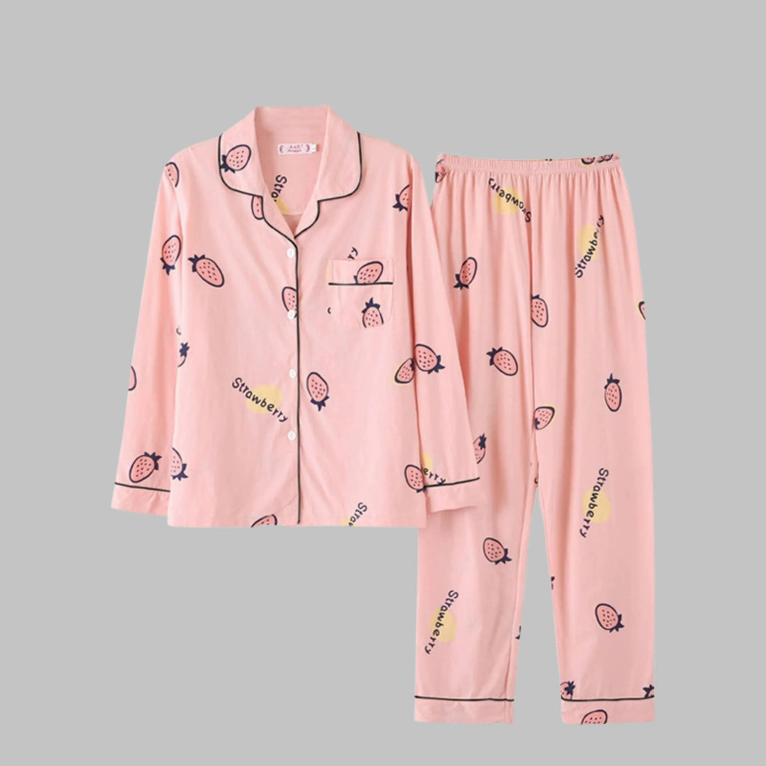 COSIMA™ - Cozy Long Sleeve Top and Pants Loungewear Set - MABEL LONDON