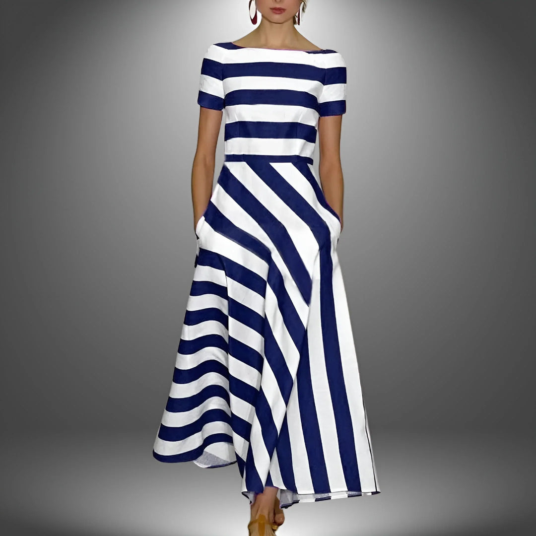 DIANE™ – Effortless Modern Stripe Dress - MABEL LONDON