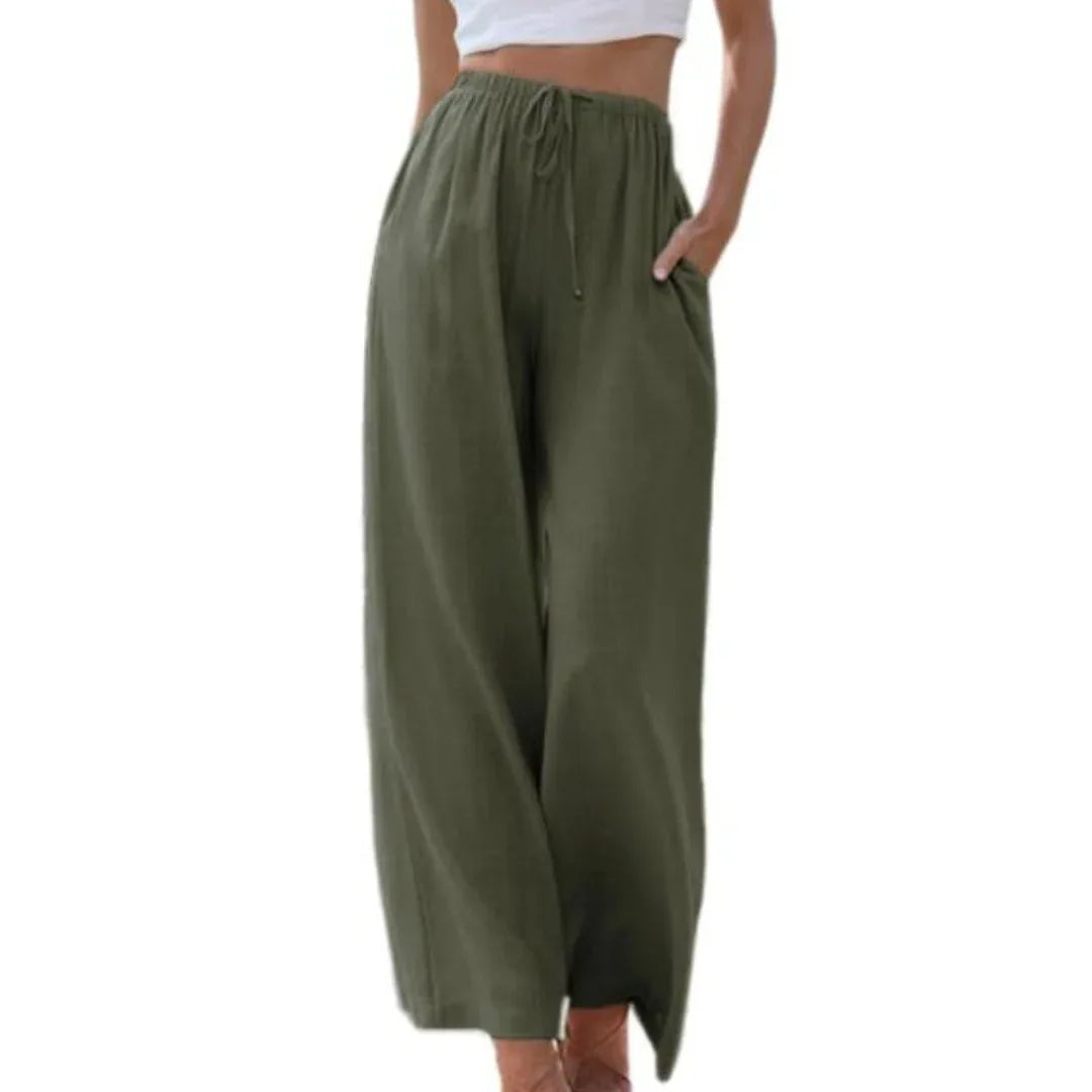 MARIANNE™ – Casual Summer Wide Leg Trousers - MABEL LONDON