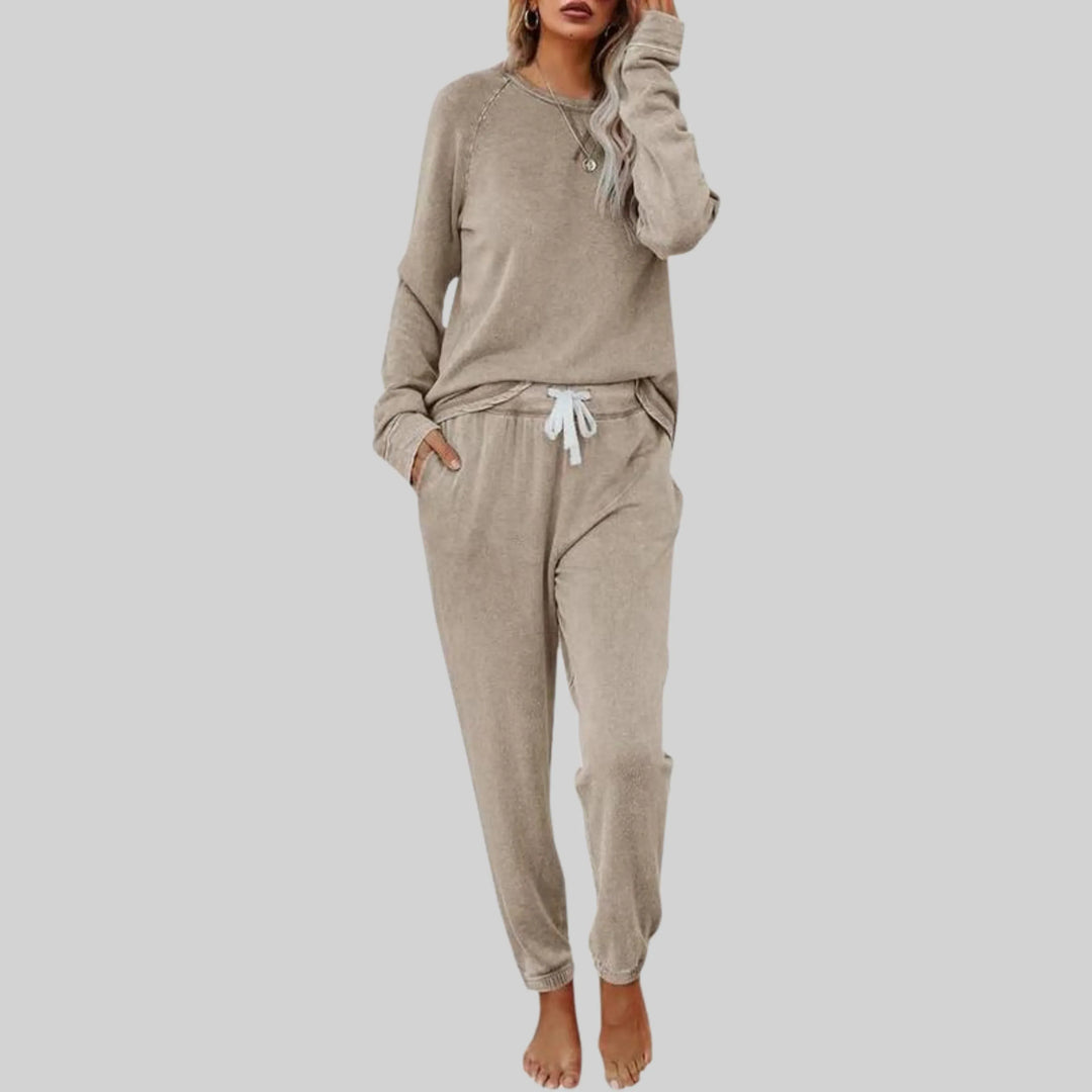 JOCELYN™ - Casual Long Sleeve and Sweatpants Set - MABEL LONDON