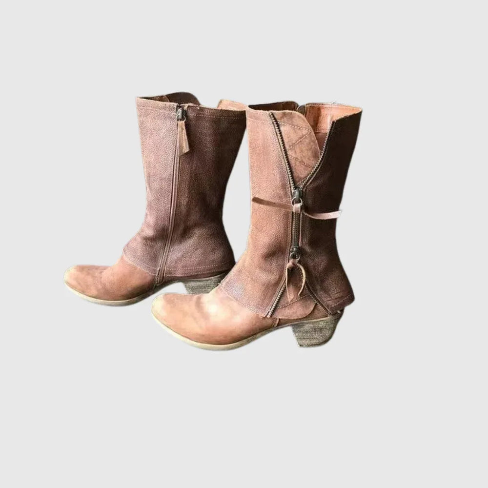 Tamera | Luxe Leather Boots - MABEL LONDON