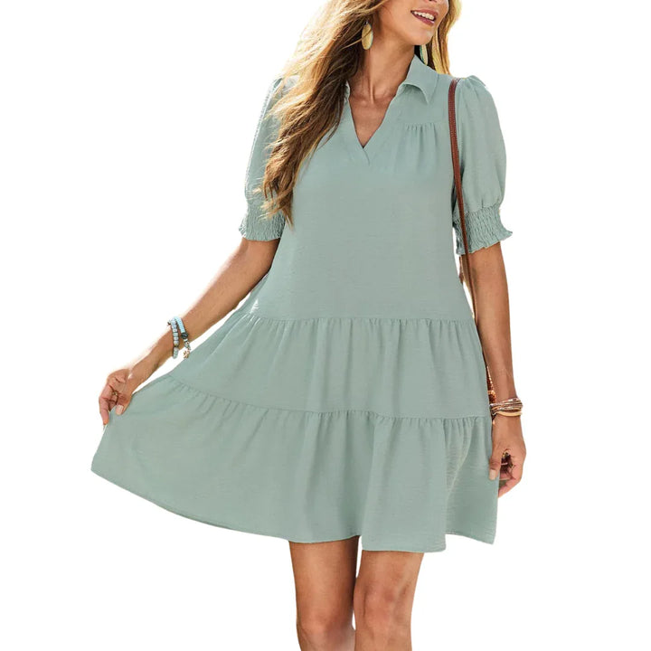 ELSIE™ - Effortless Summer V-Neck Dress - MABEL LONDON