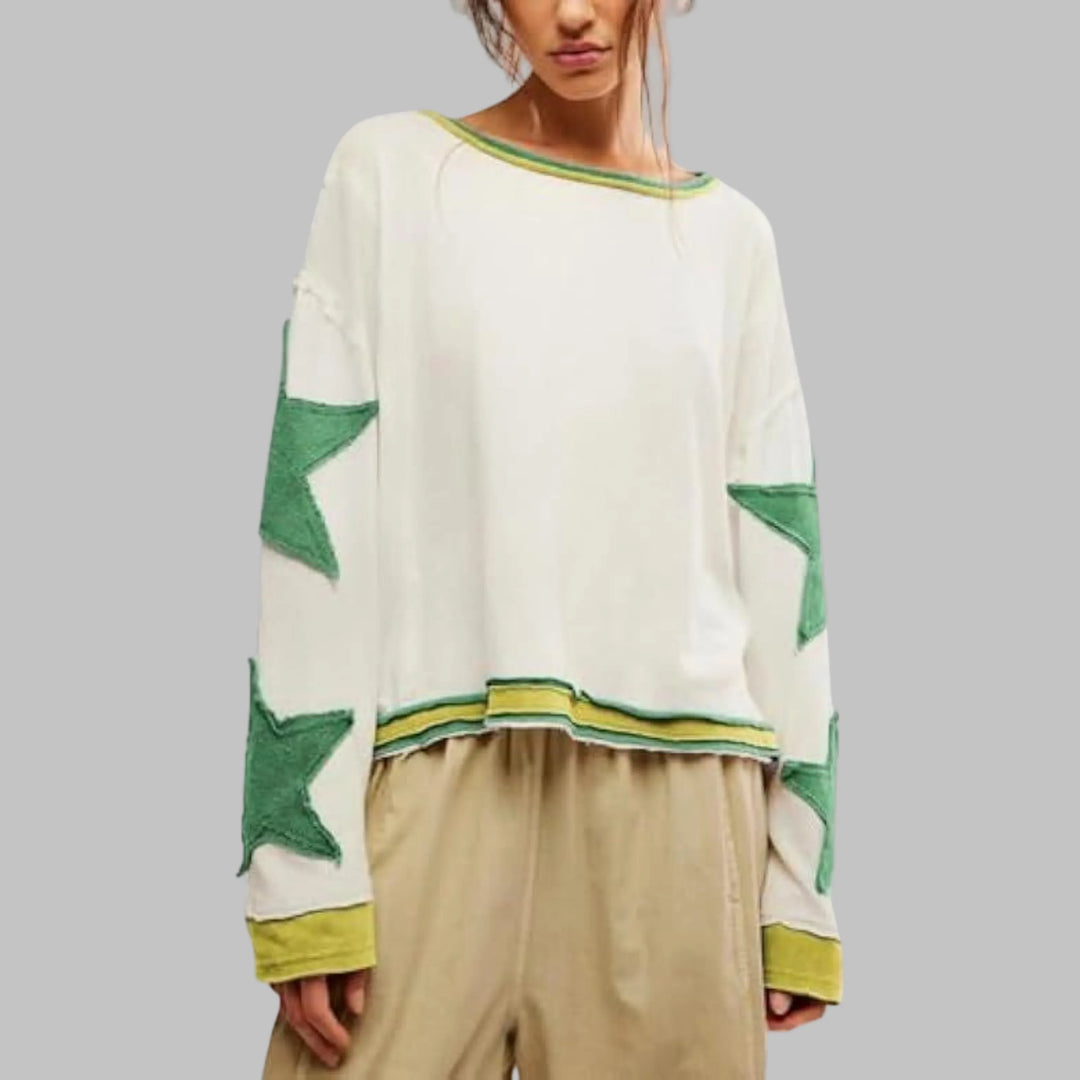 PETIT™ - Casual Summer Loose Long-Sleeve Streetwear Top - MABEL LONDON