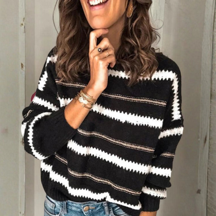 MALTI™ - Casual Long Sleeve Crewneck Sweater - MABEL LONDON