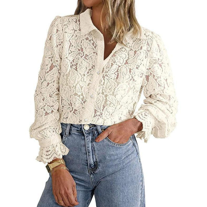 ILAW™ - Chic Long Sleeve Button Down Blouse - MABEL LONDON