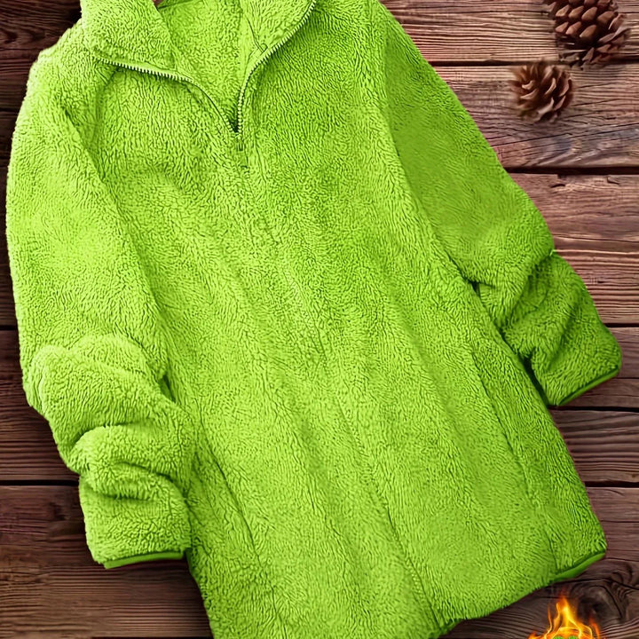 Nova – Cozy Sherpa Zip Jacket - MABEL LONDON