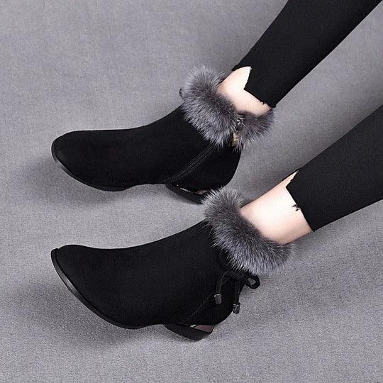 Alina | Black Ankle Boots - MABEL LONDON