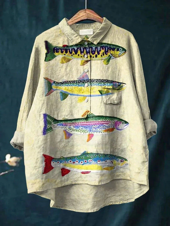 DARA™ - Fish Art Shirt - MABEL LONDON