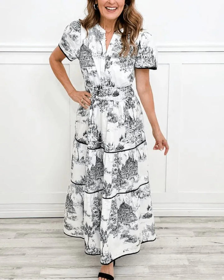 JIREH™ - Printed Maxi Dress - MABEL LONDON