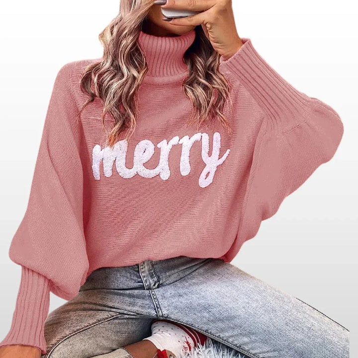 EMMIE™ - Loose-Fit Knit Sweater with Batwing Sleeves - MABEL LONDON