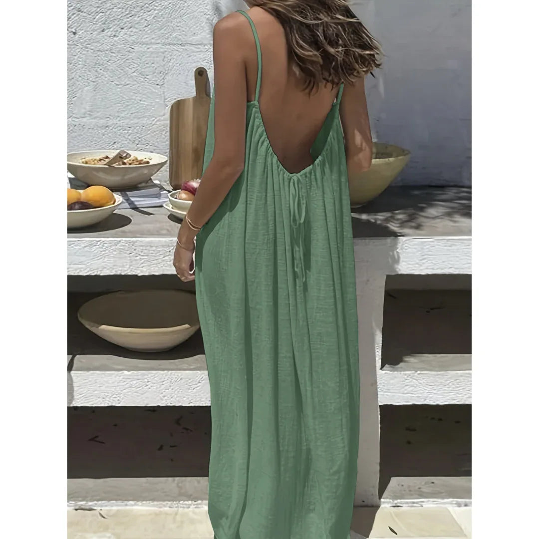AFILA™ – Casual Backless Cami Summer Dress - MABEL LONDON