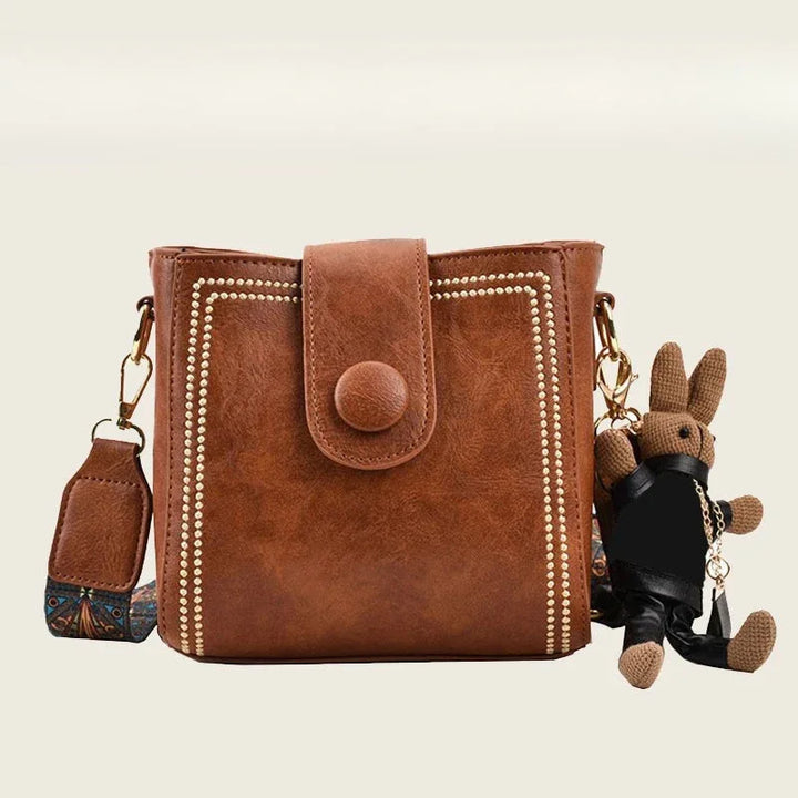 Ethel | Vintage Shoulder Bag with Adjustable Strap - MABEL LONDON