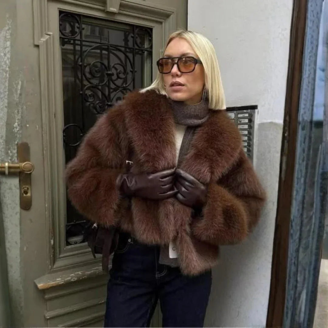 CELESTIA™ - Chic Faux Loose Fit Winter High-End Coat - MABEL LONDON