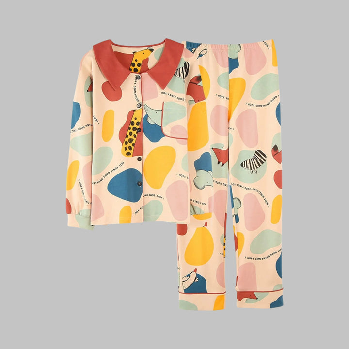 COSIMA™ - Cozy Long Sleeve Top and Pants Loungewear Set - MABEL LONDON