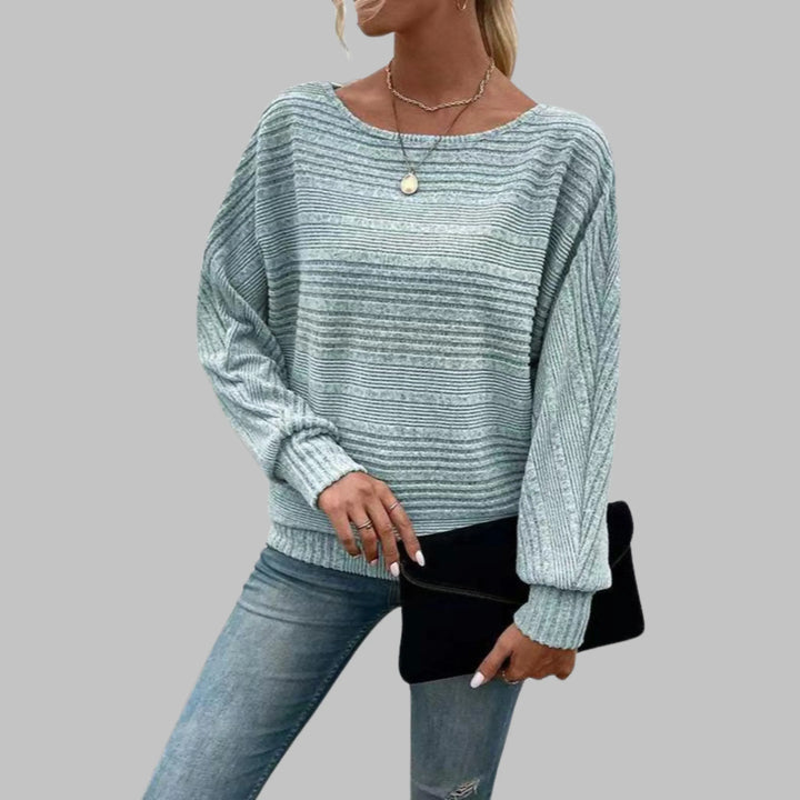 PERLITA™ - Casual Round Neck Long-Sleeve Top - MABEL LONDON