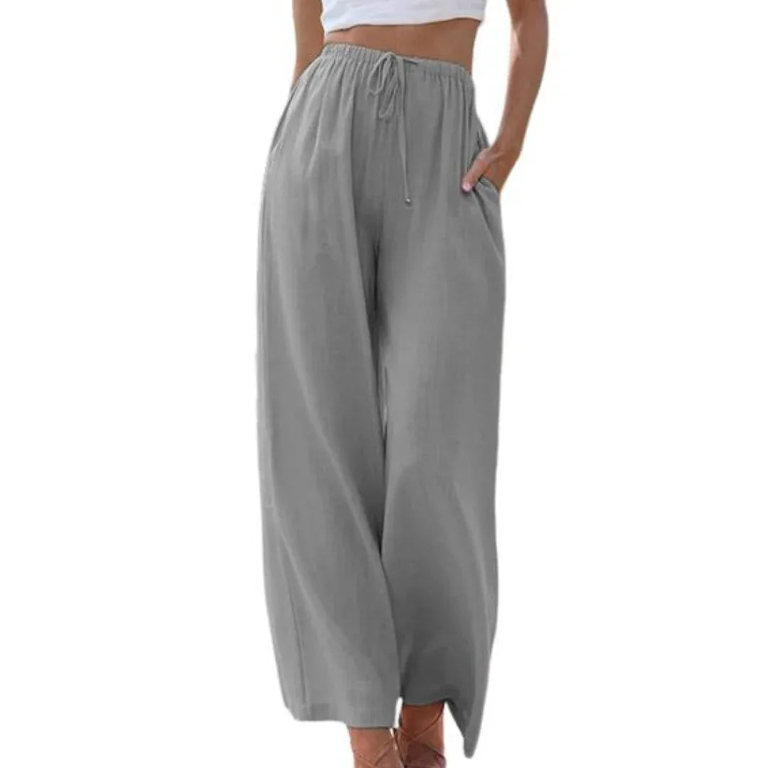 MARIANNE™ – Casual Summer Wide Leg Trousers - MABEL LONDON