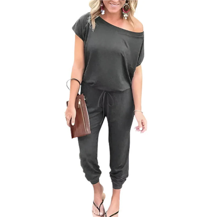 ADELFA™ – Effortless Off-Shoulder Summer Lounge Romper - MABEL LONDON