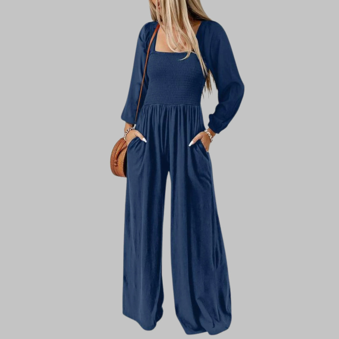 KISHA™ - Chic Loose Overall Wide Leg Jumpsuit - MABEL LONDON