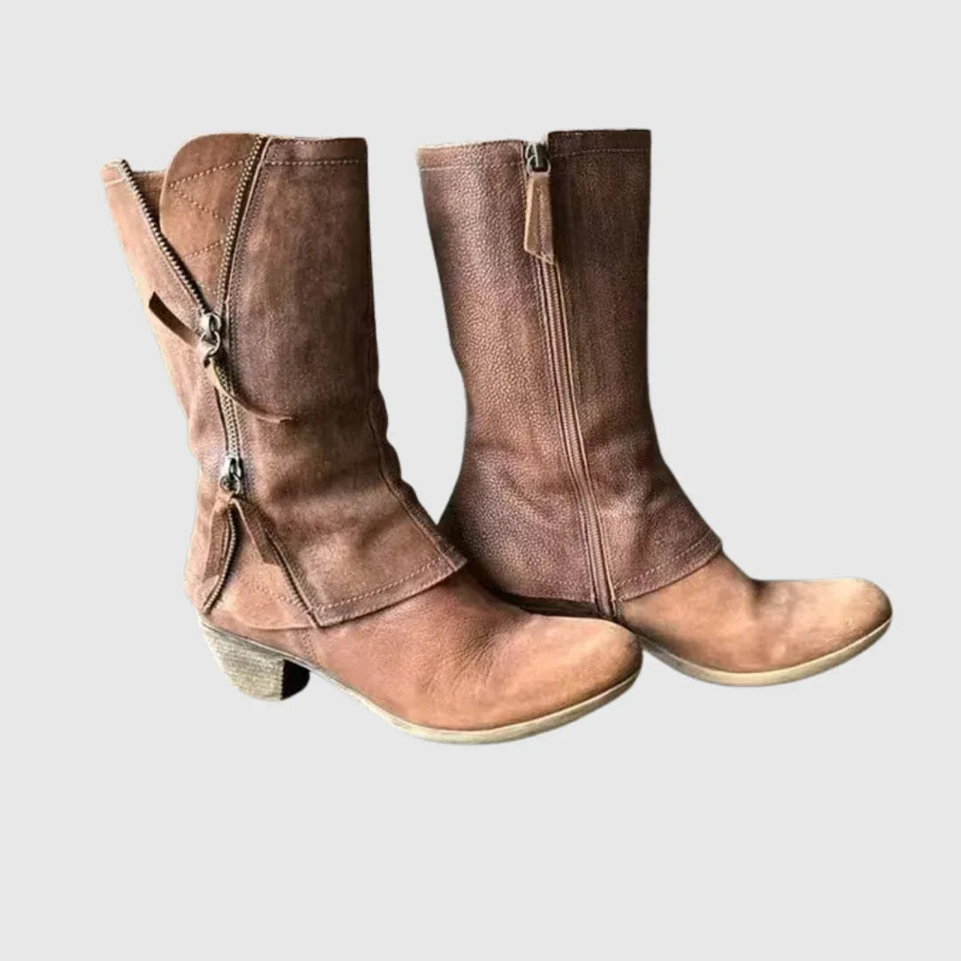 Tamera | Luxe Leather Boots - MABEL LONDON