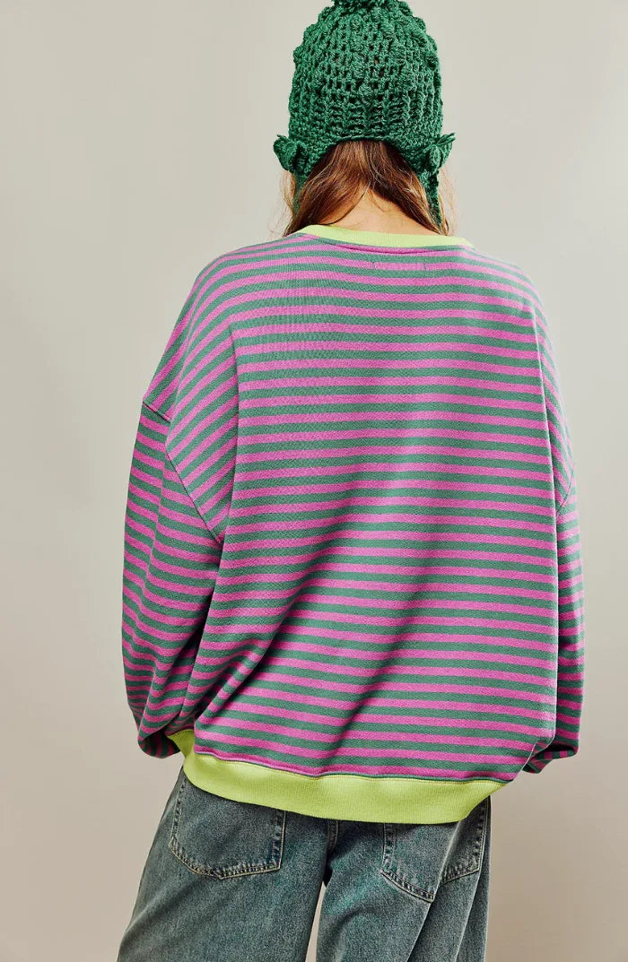 Ashley | Playful Striped Sweater - MABEL LONDON