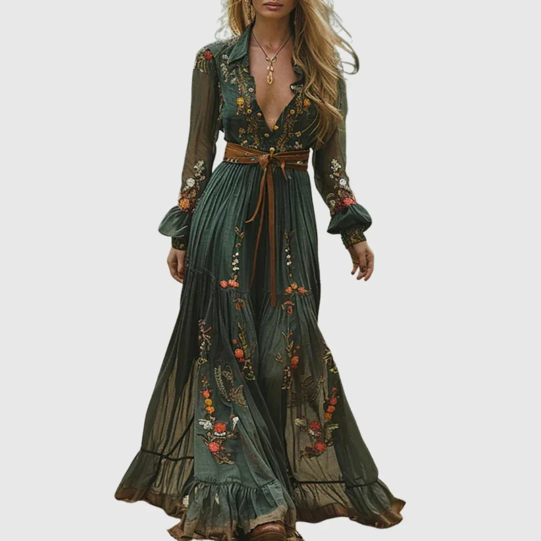 Alina Soleil | Romantic Boho Maxi Dress - MABEL LONDON