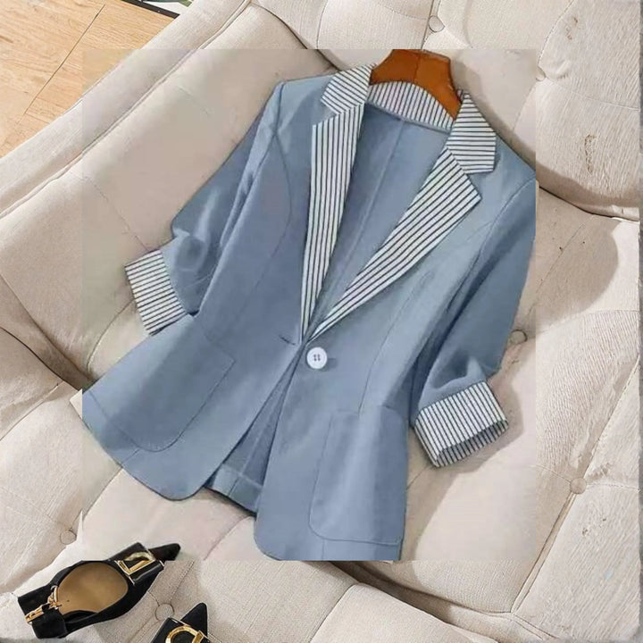 GILLIAN™ - Classy Button Front Long Sleeve Office Blazer Coat - MABEL LONDON