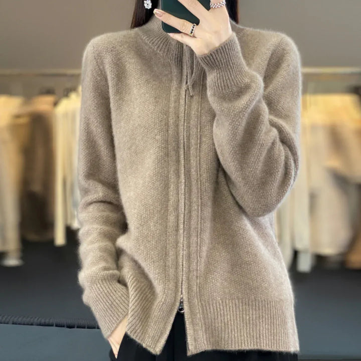 KATRINA™ - Minimalist Zip Sweater - MABEL LONDON