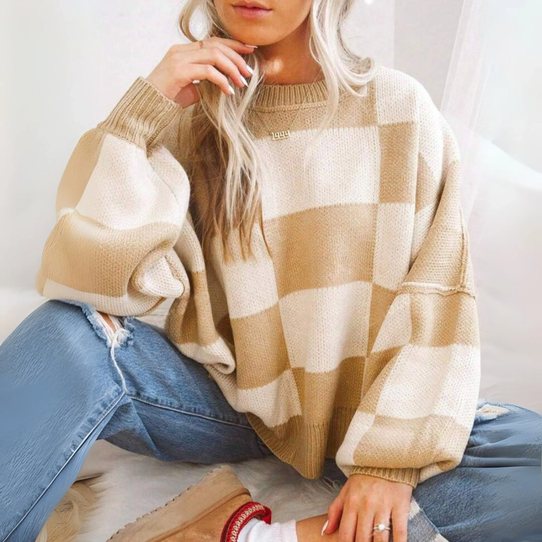 PINEDA™ - Casual Long Sleeve Loose-Fit Sweater - MABEL LONDON