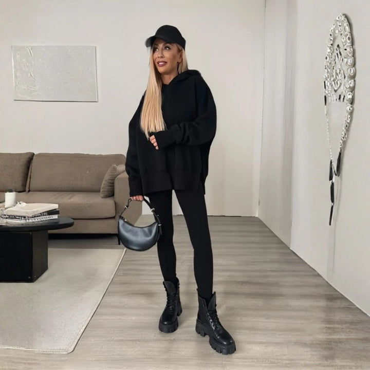 SANIA™ - Casual Long Sleeve Hoodie and Skinny Pants Set - MABEL LONDON