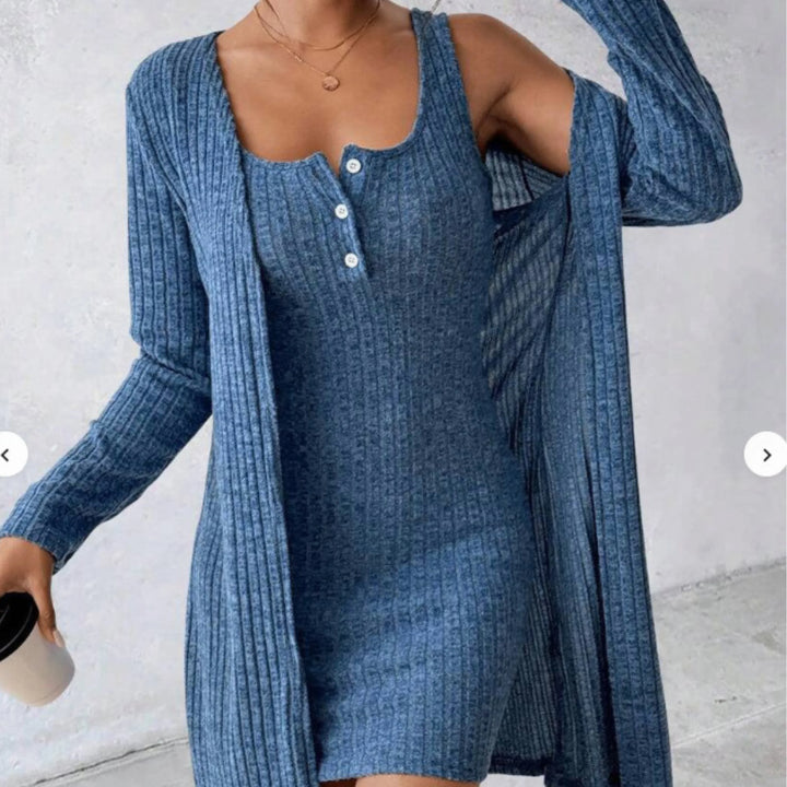 WILLA™ - Classy Ribbed Two-Piece Dress Coat - MABEL LONDON