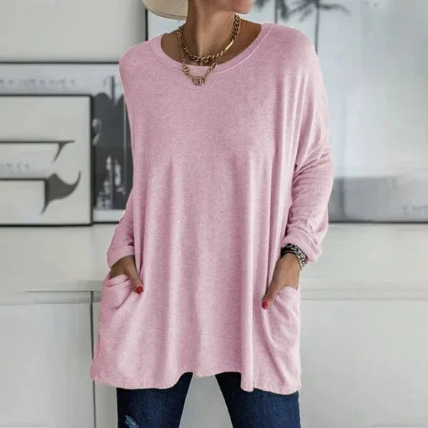 Moira | Relaxed Long Sleeve Top - MABEL LONDON